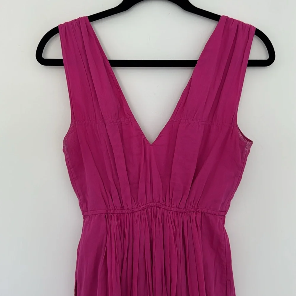 Abercrombie & Fitch Sleeveless Tie Front Maxi Dress, Pink - Size M - Picture 4 of 10